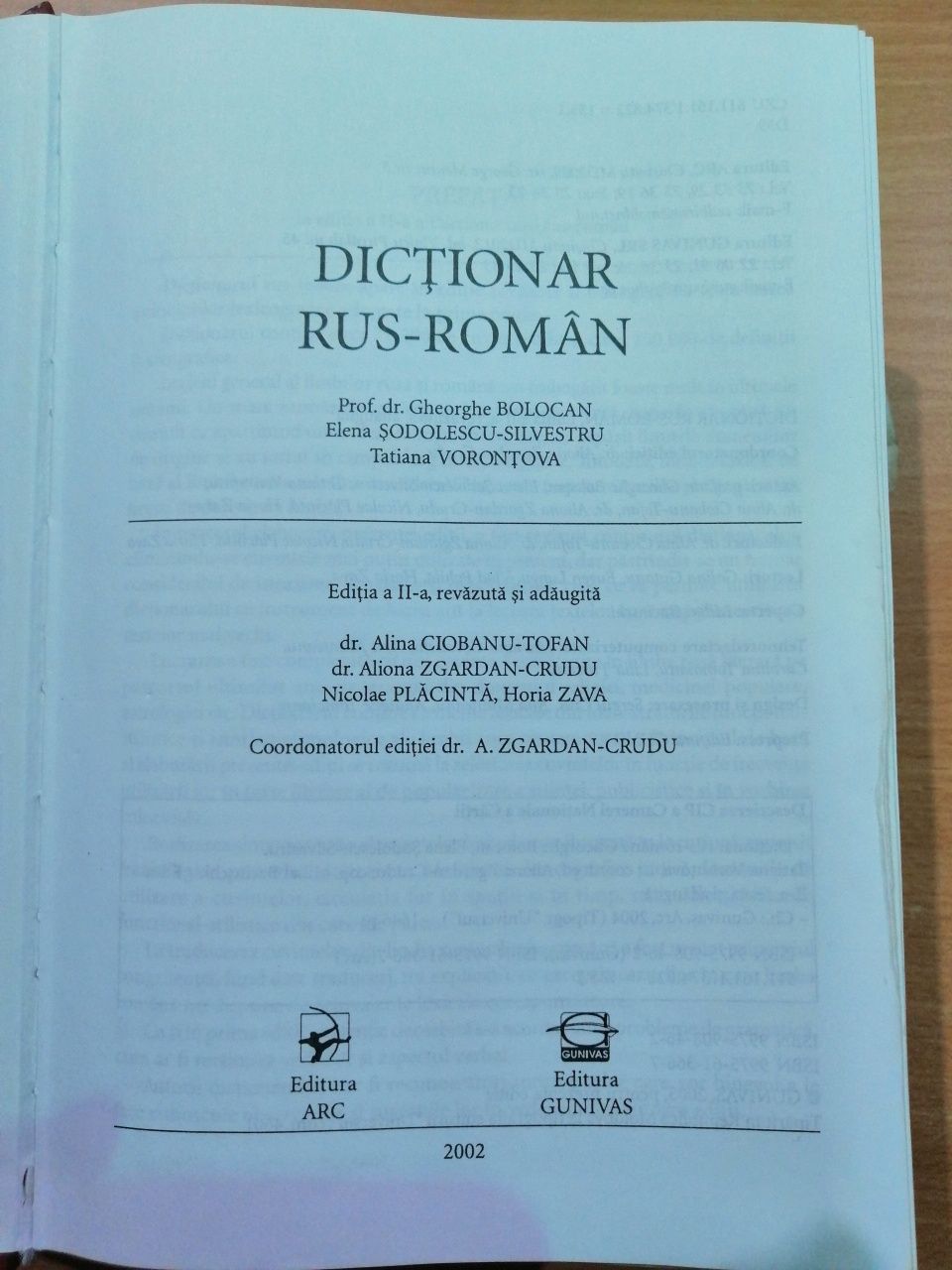 Dictionar rus-roman limbi straine