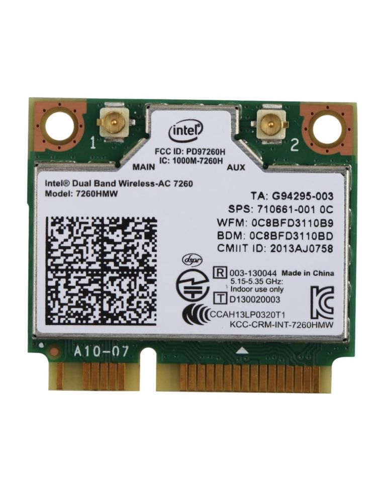 Intel 7260 HMW/ BE200 HMW / AXE3000H(AX210)