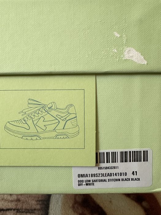 OFF-White Out Of Office Low Sartorial Stitching Black