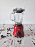Blender Meister, 600 W, 2 trepte de viteza, cu bol de sticla, rosu