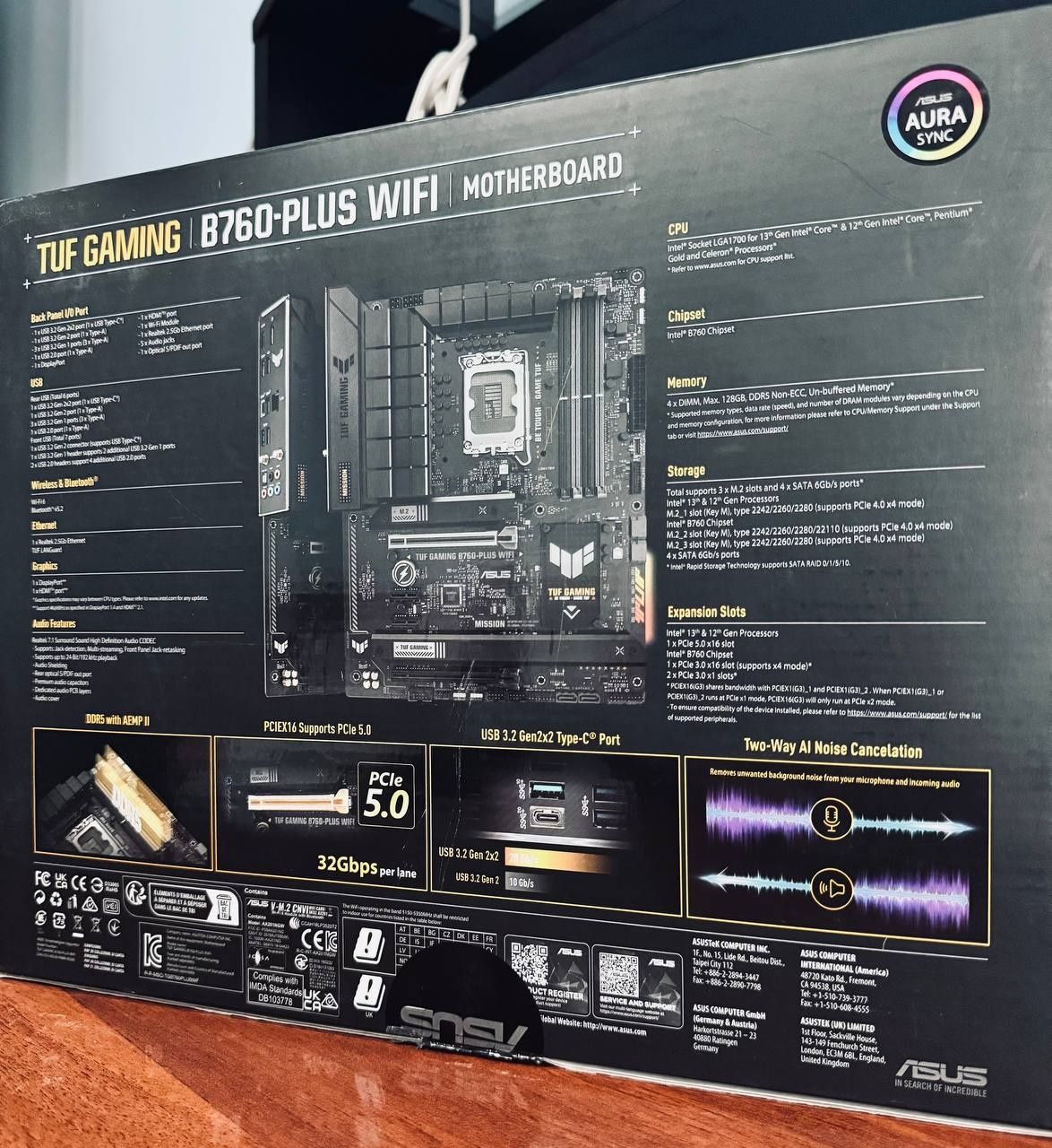 ASUS TUF GAMING B760 PLUS WIFI DDR5 + Core i5-14400:  LGA 1700 Новый