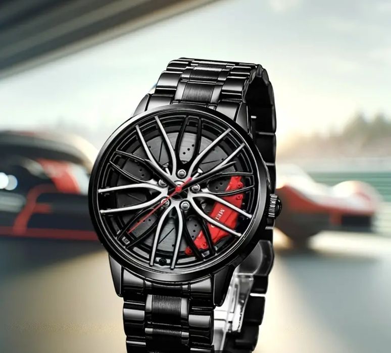 Ceas bărbați model deosebit, curea din metal + accesoriu reglaj curea