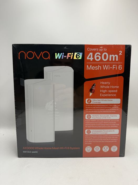 Sistem mesh Wi-Fi 6 pentru intreaga casa Tenda Nova MX12 2-pack Nou T4