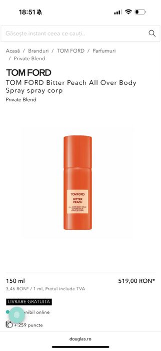 Spray corp Tom Ford bitter peach