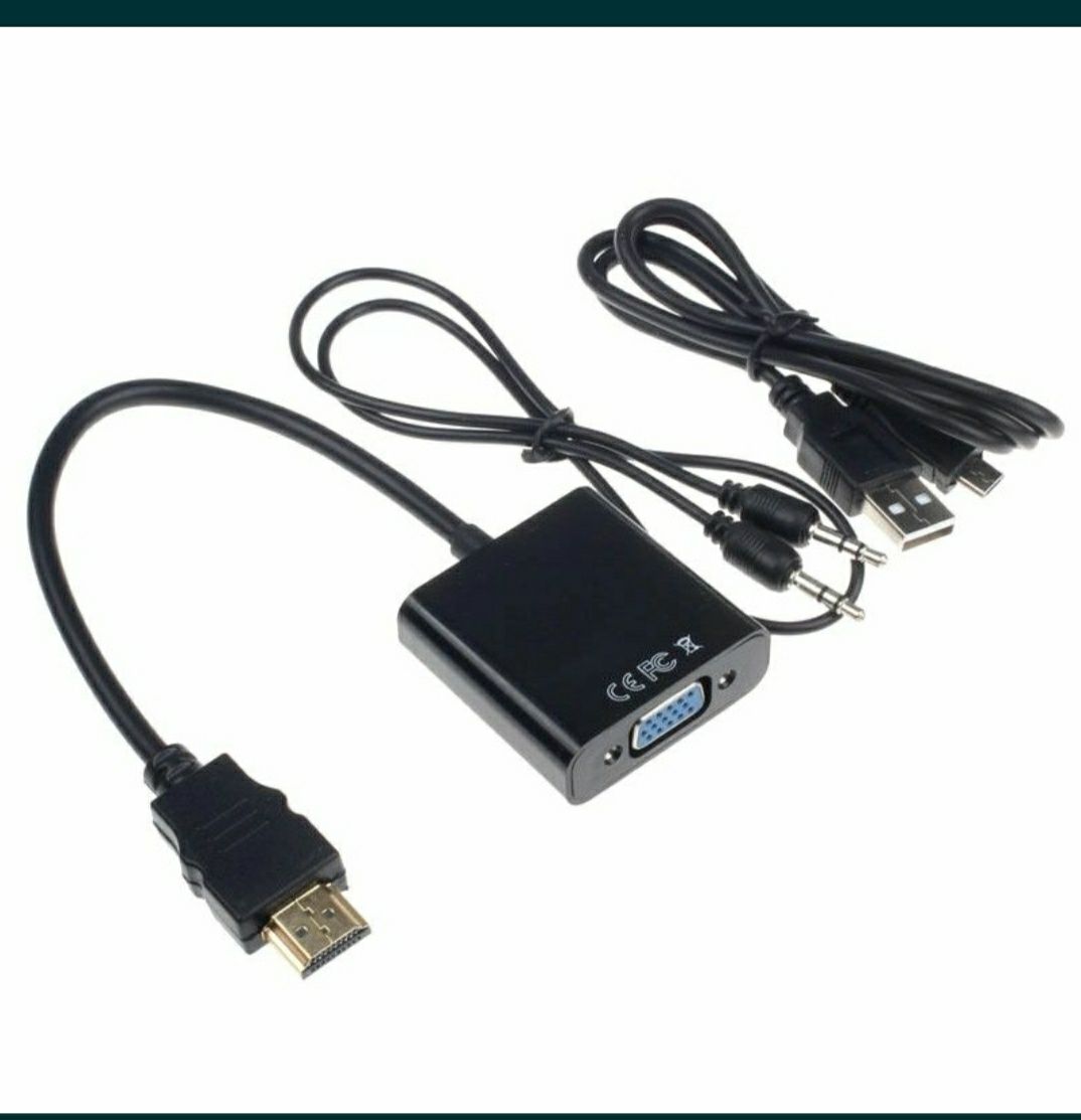 Переходник HDMI на VGA с доп. питанием. для PS 3,4 и ТД, XBox. Алматы