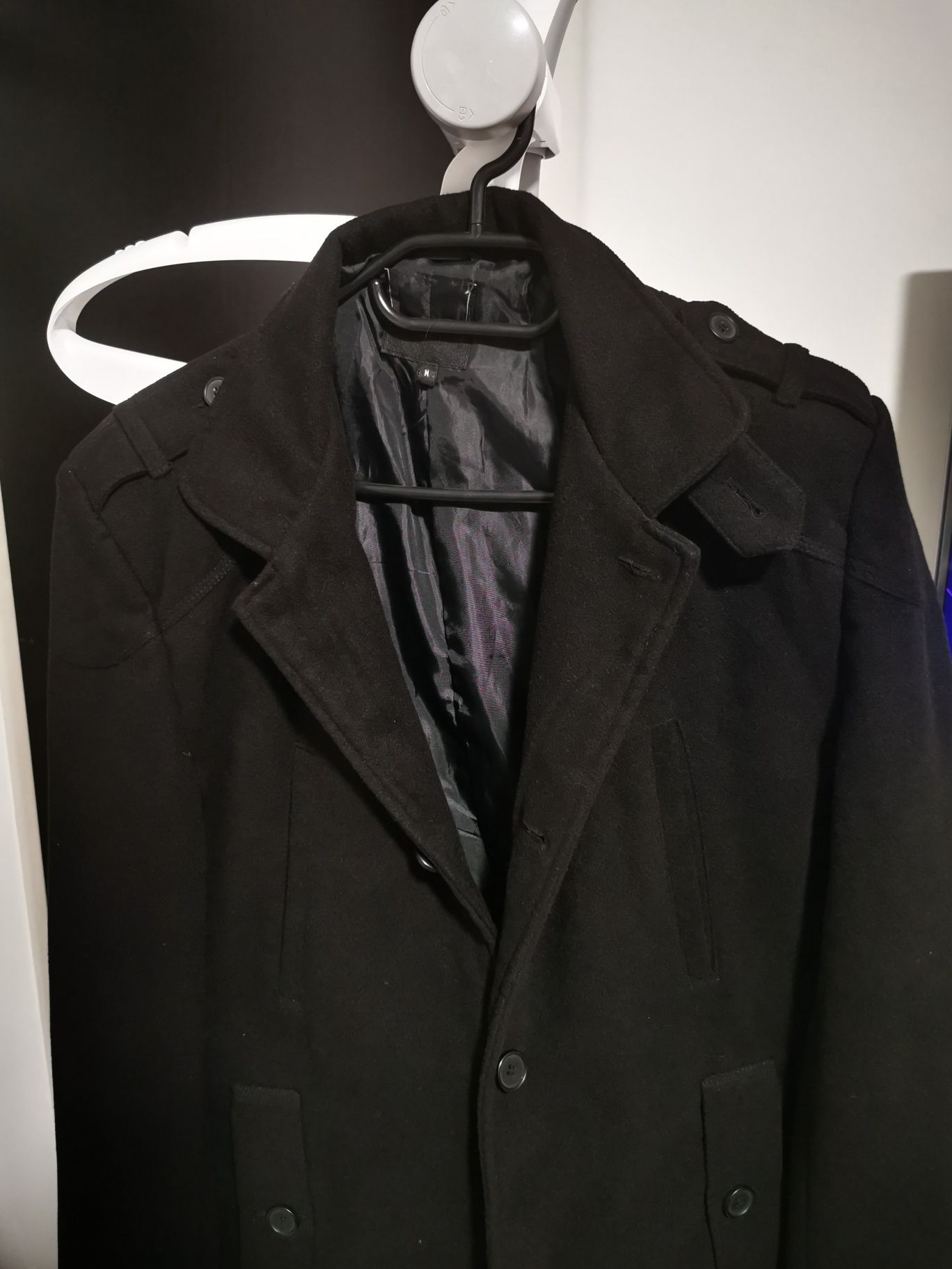 Palton negru elegant M