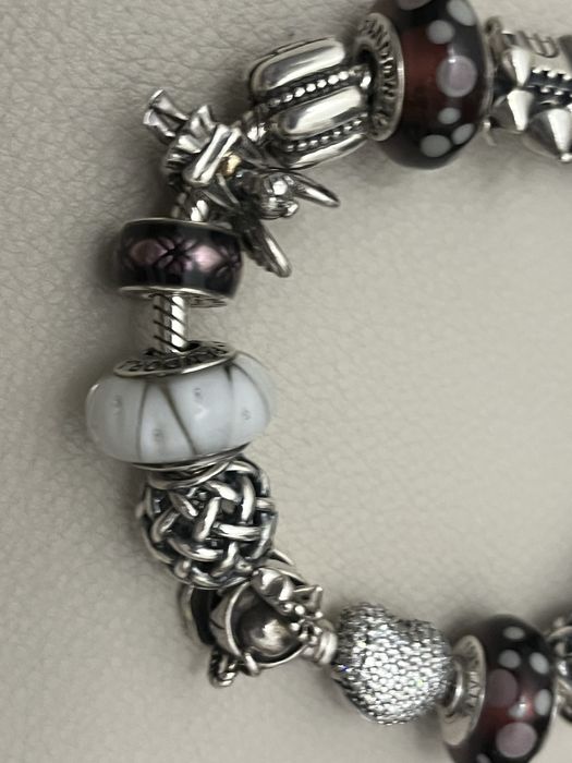 Bratara Pandora originala two tone si argint