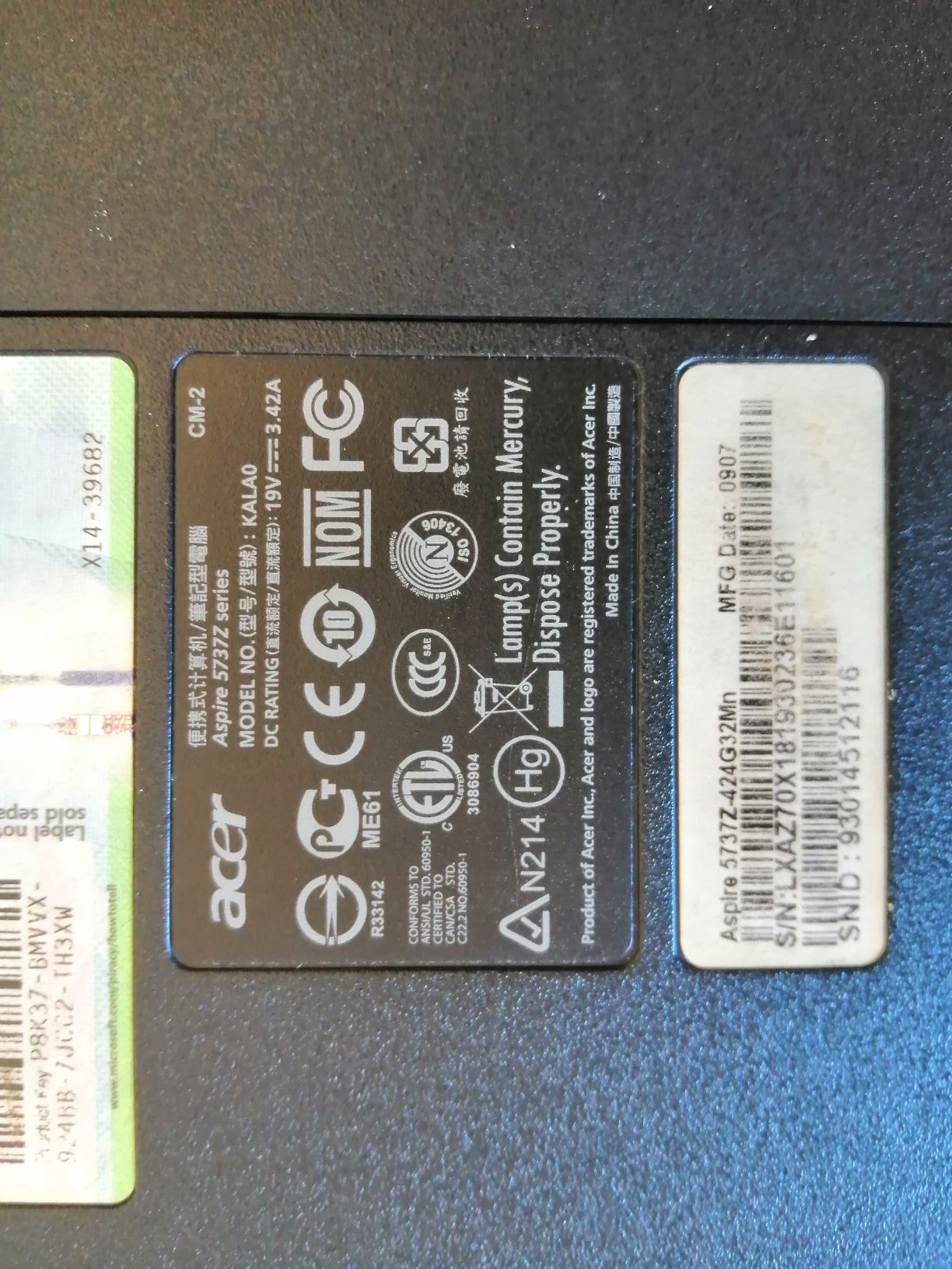 Acer Aspire 5737Z KALAO 15,6"