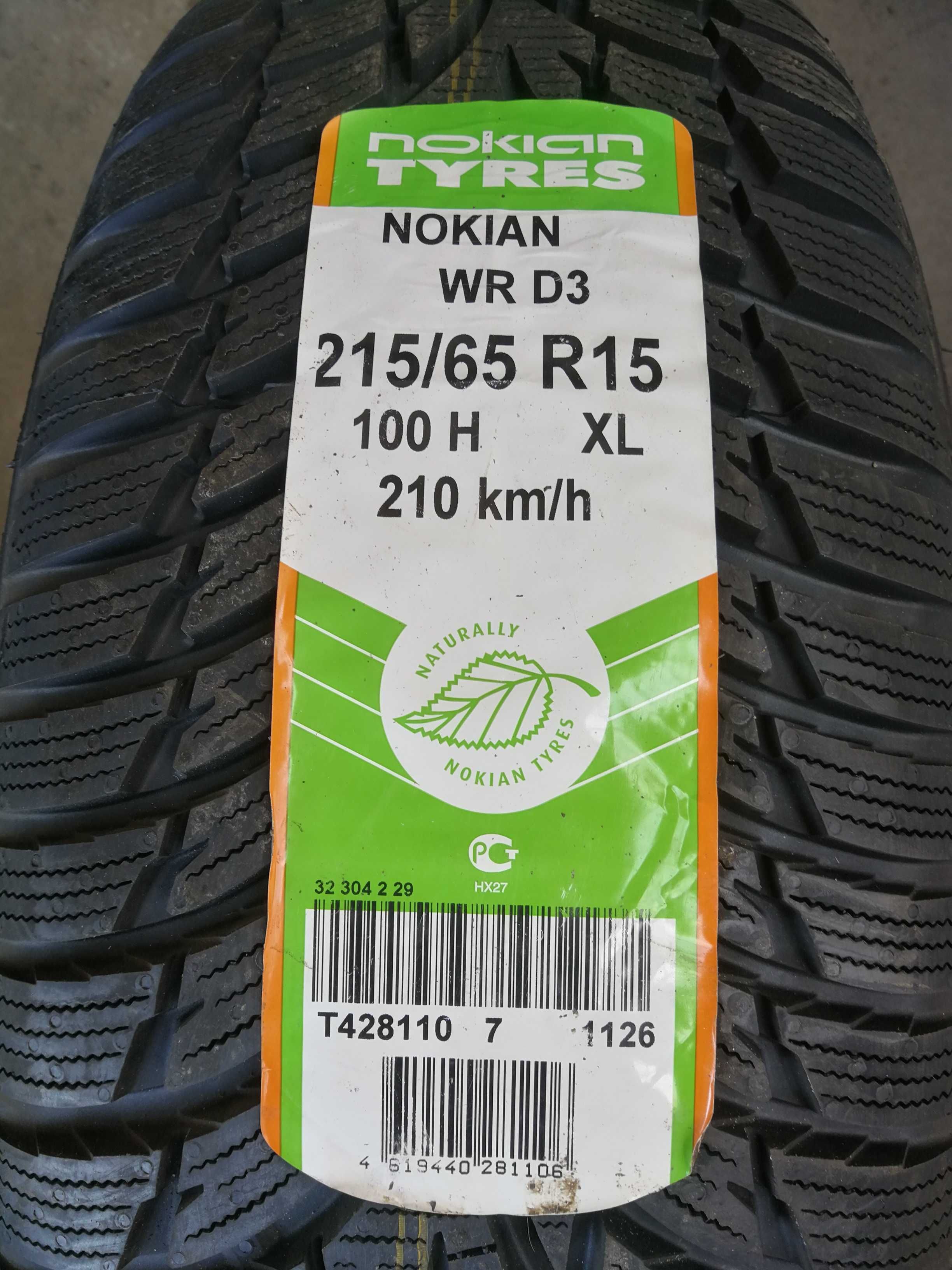Нови зимни гуми R15 215/65 Nokian WR D3 100H ExtraLoad
