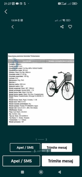 Vând bicicletă nouă în cutie