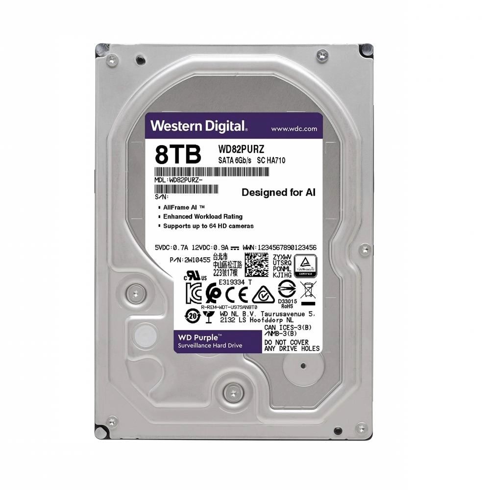 8 Тб WD Purple для Видеонаблюдения