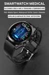 Smartwatch Medical: Glicemie/Inimă. EKG/PPG. Temperatura/Tensiune 5ATM