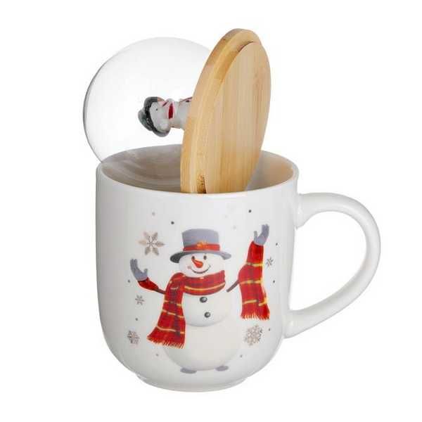 Коледна чаша с капак Mercado Trade, Керамика, Различни модели