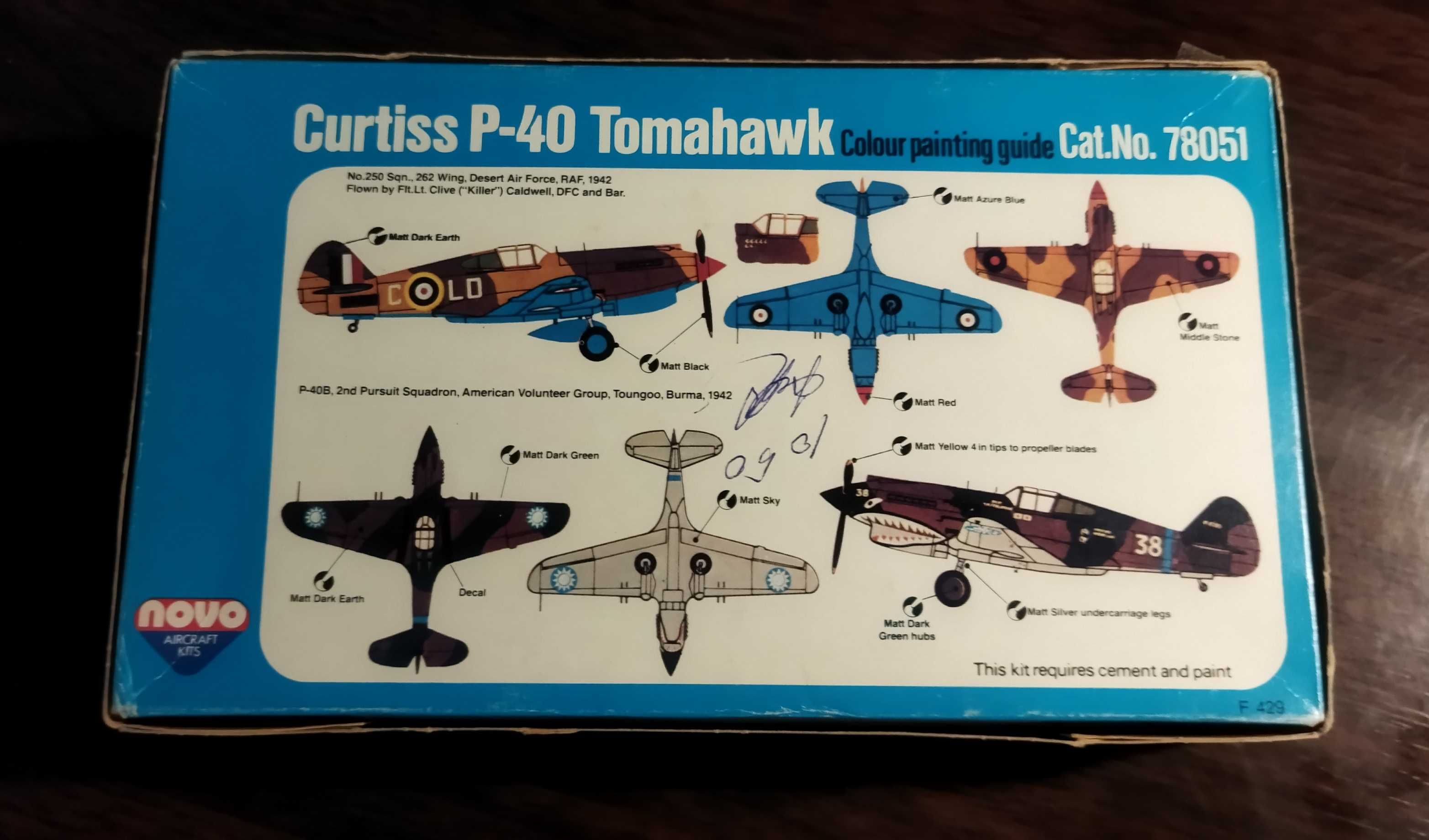 сборная модель конструктор самолёт Томагавк 1/72 Англия СССР!