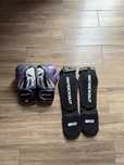 Manuși box knockout punisher 8oz + tibiere knockout ko