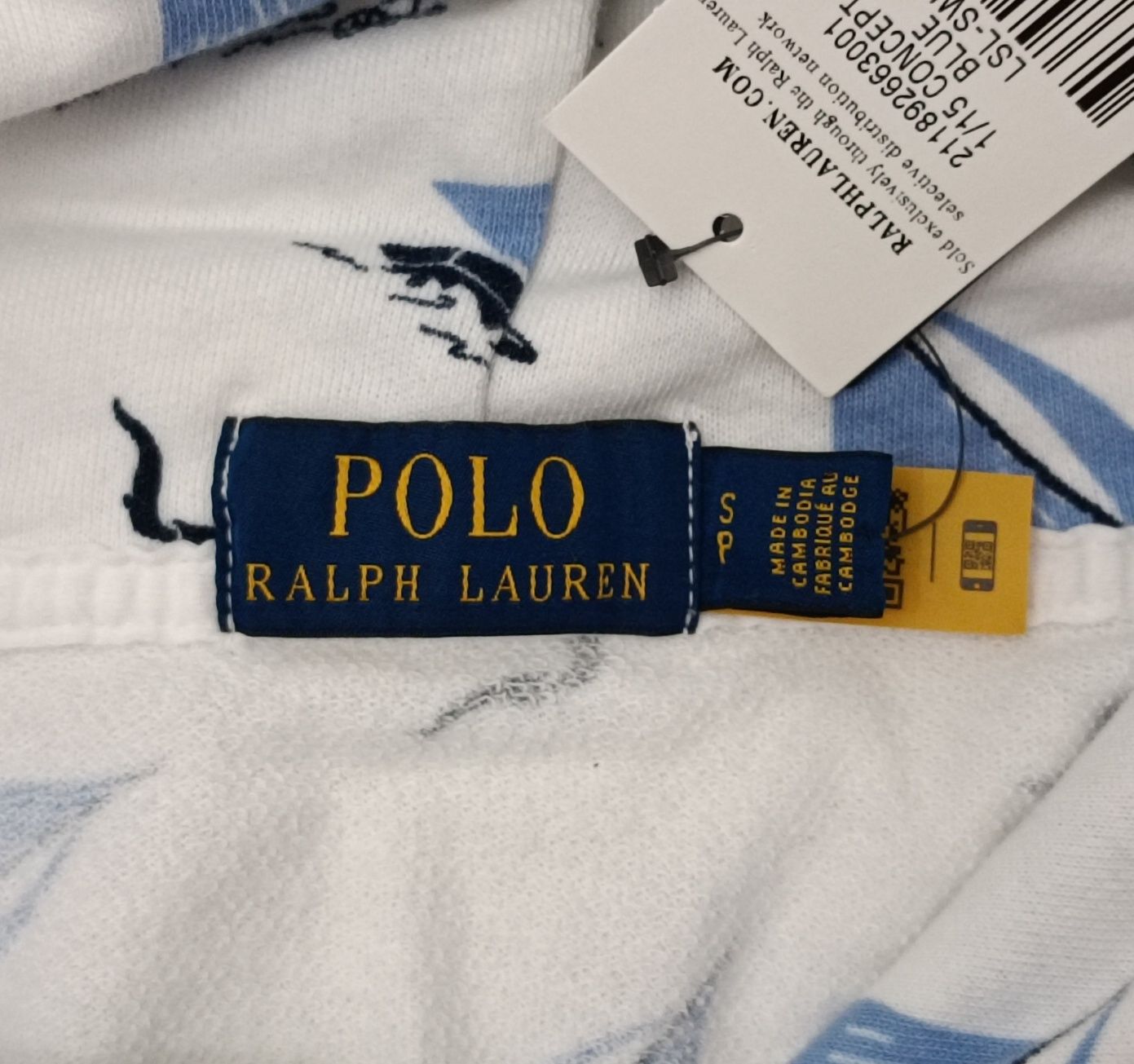 POLO Ralph Lauren Surf Bear Hoodie оригинално горнище S памучен суичър