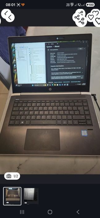 Black Friday, HP 440 G5, i5-8250, ram 16gb, ssd 256gb, bat 4h
