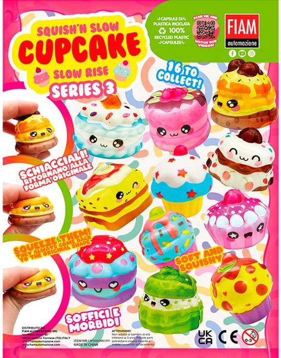 Капсули с играчки 55мм - ''SQUISH'N SLOW CUPCAKE series 3' - 90ст.
