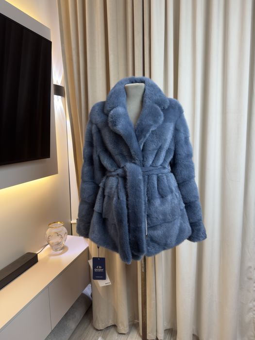 Норковая шуба Голубая. Италия 44-46