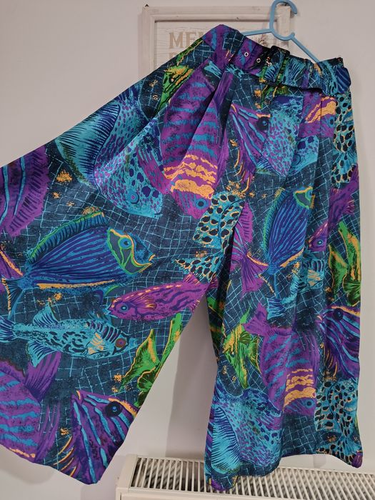 Fusta pantalon vintage multicolora gen anii 90 John Taylor mărimea S-M