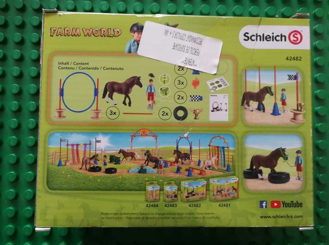 Set Schleich nou , Cursa de agilitate cu ponei.