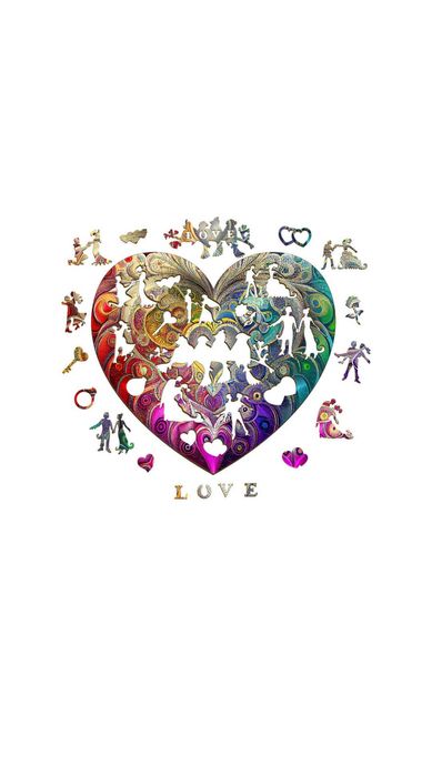 Пазл 3D деревянный фигурный "Храброе сердце М" Woodbests