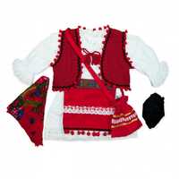 Costum national fete| traditional romanesc copii| popular pentru botez