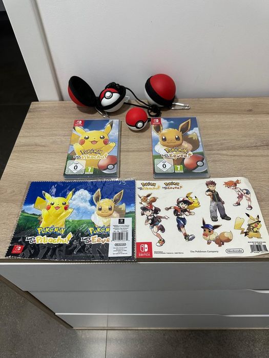 Pokemon Let's go eevee and let'go pikachu cu 2 mingi