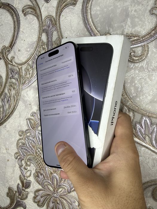 iPhone 16 ProMax 256Gb Natural Black Akk: 100% Kelwamiz