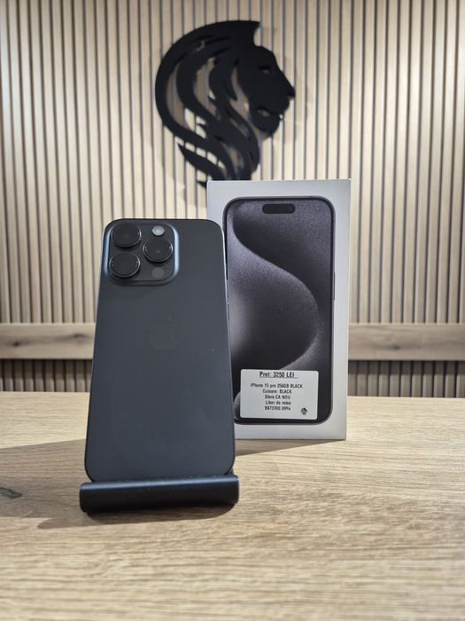 iPhone 15 Pro 256gb Black Neverlocked Bat 89%/Fact+Garantie