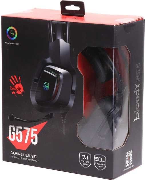 Проводные наушники Bloody G575 BLACK - ИГРОВАЯ ГАРНИТУРА 7.1