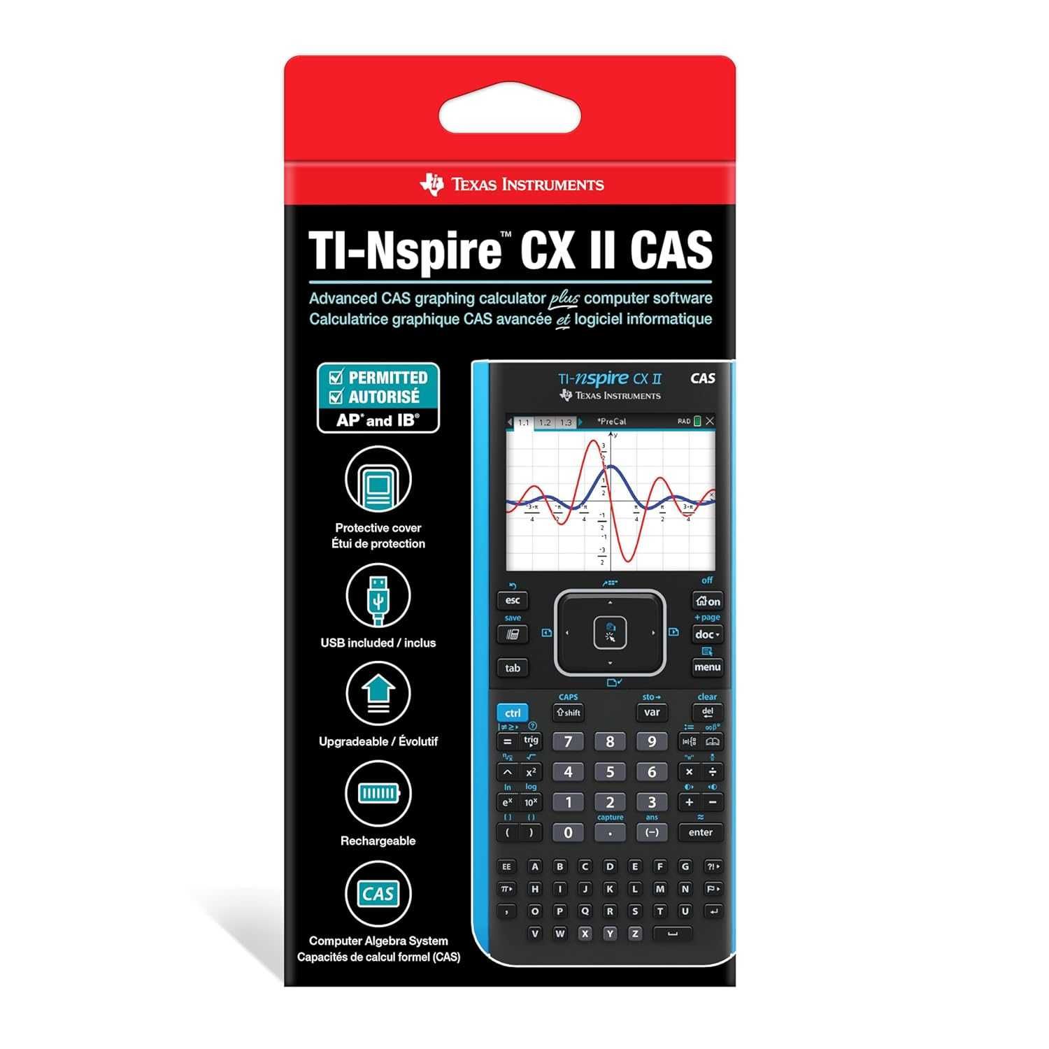 Чисто нов, запечатан Texas Instruments TI-Nspire CX II CAS калкулатор