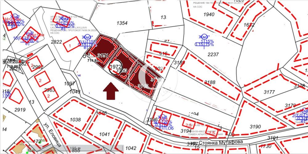 Парцел в София-Драгалевци площ 2313 цена 717300 Евро