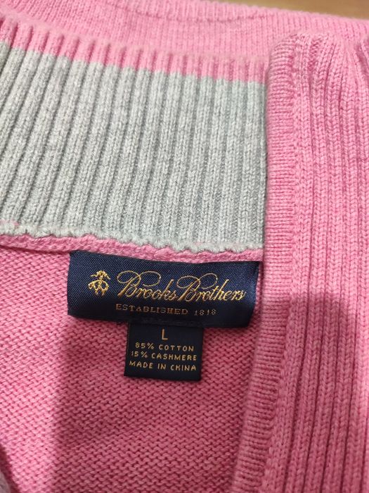 Pulover Brooks Brothers din bumbac casmir mărimea L