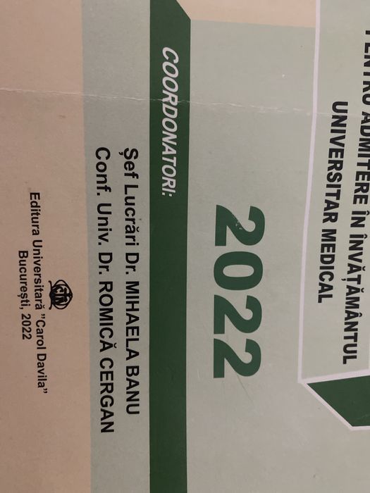 Culegere medicina Bucuresti 2022