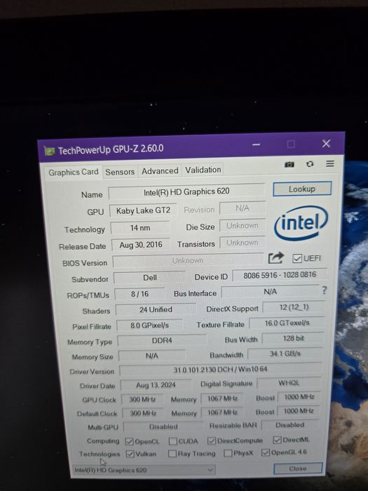 Mini Laptop 14" Dell 5490 i5 quadcore 16gb ram ssd 250 uhd 620 bat 5h