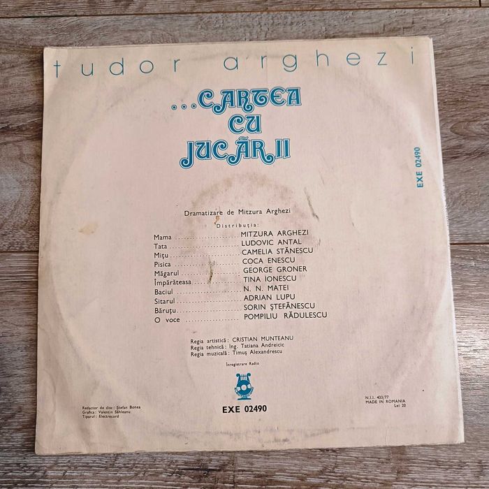Vand disc de vinil Tudor Arghezi - "Cartea Cu Jucării"
