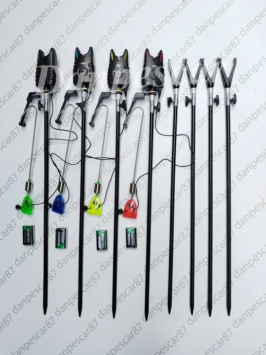 SET 4 Avertizori FL JY56 CU 4 Swingeer MKM2 cu iluminare si 8 Tije