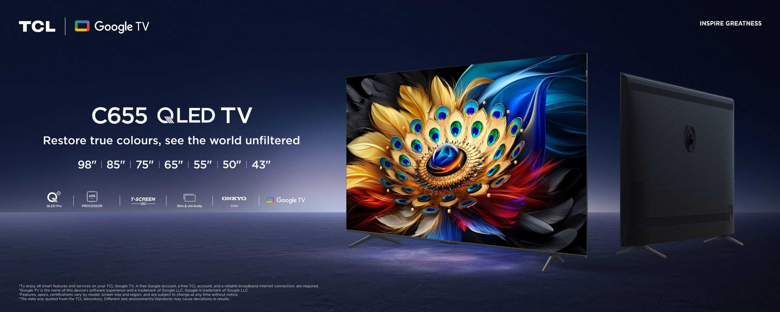 Телевизор TCL 85*C655 QLED 4K 120Hz Google TV + доставка + прошивка!