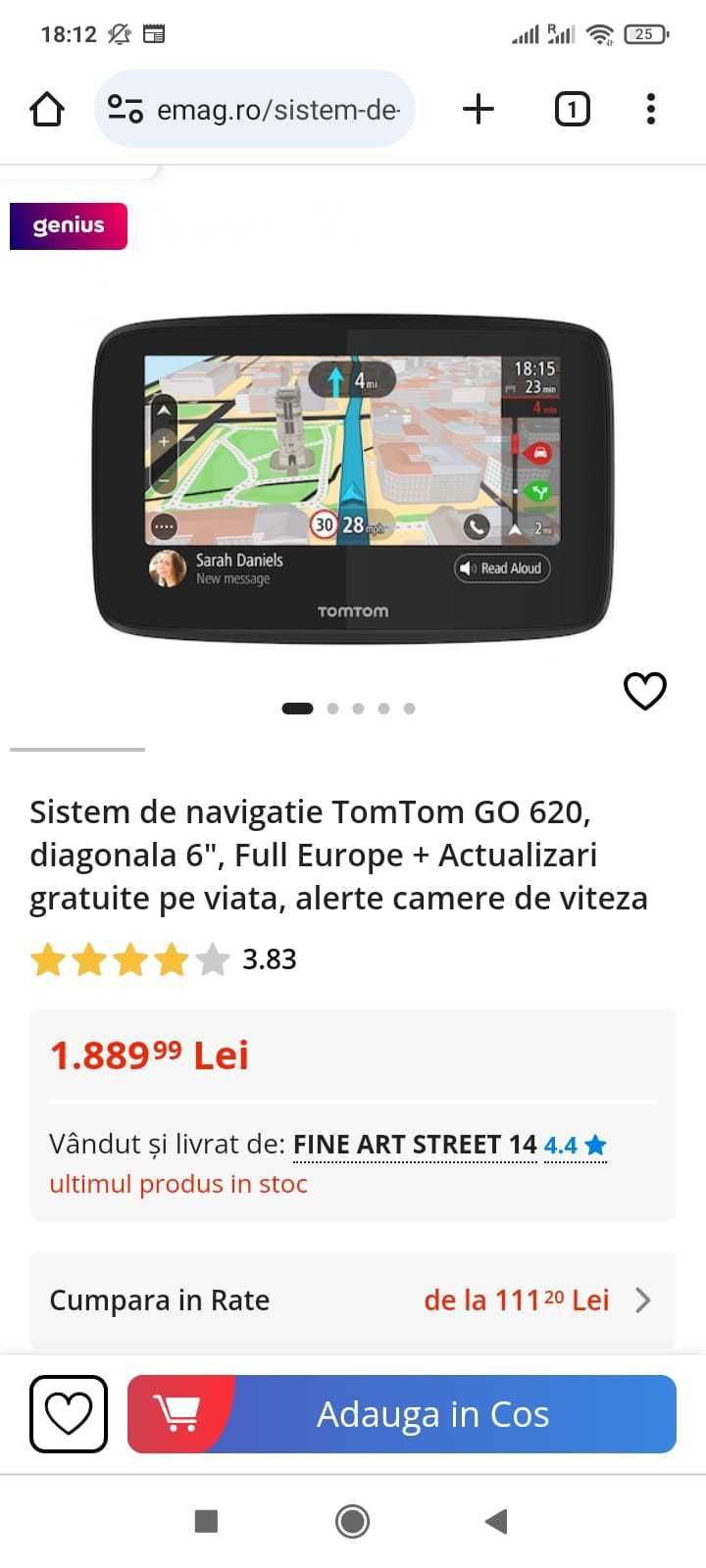 GPS tomtom GO 620