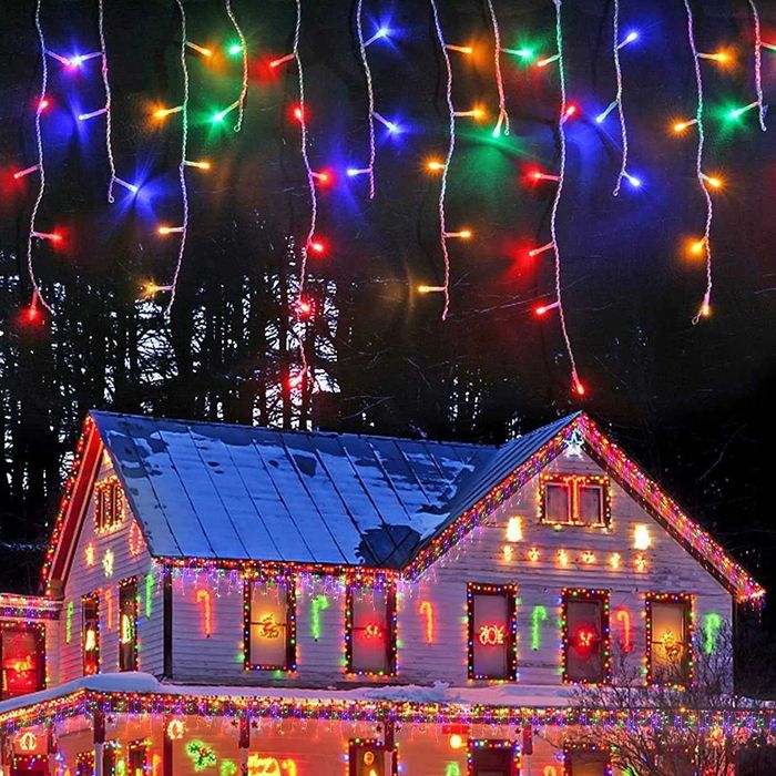 Instalatie Turturi 7033C, 300 LED-uri, Colorate, 12 metri