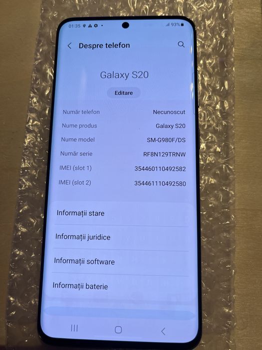 Samsung Galaxy S20 128GB Gray ID-ucu799