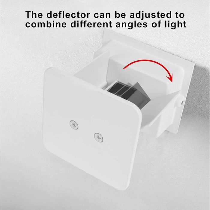 2 броя модерни LED стенни аплици 12W IP65 4000K регулируеми