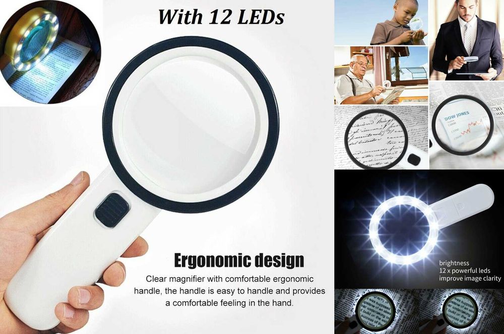 Lupa profesionala marire 3X +45X + LED / 30X + 12 LED. Noua! Ambalata!