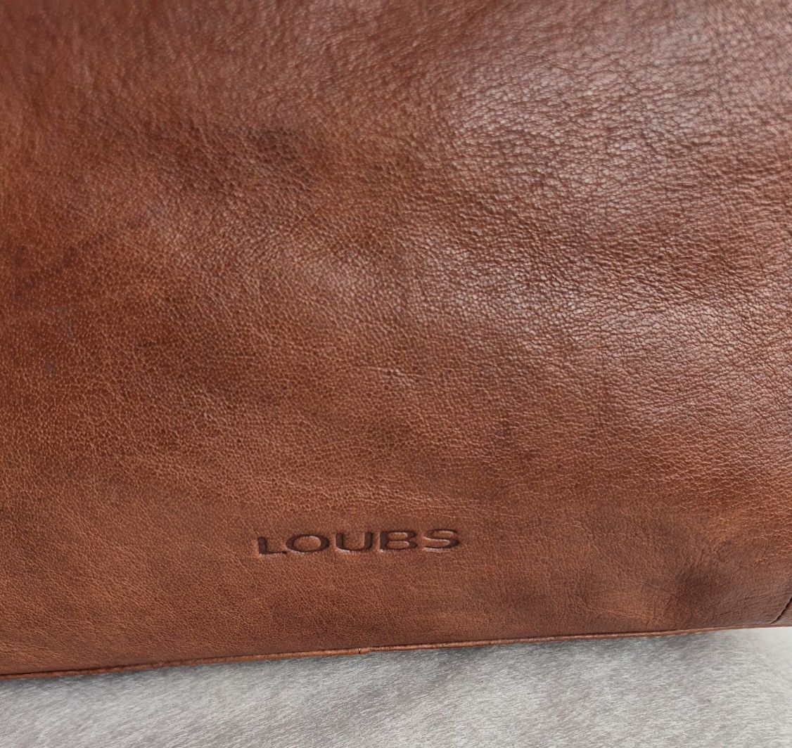 Geanta piele naturala LOUBS maro