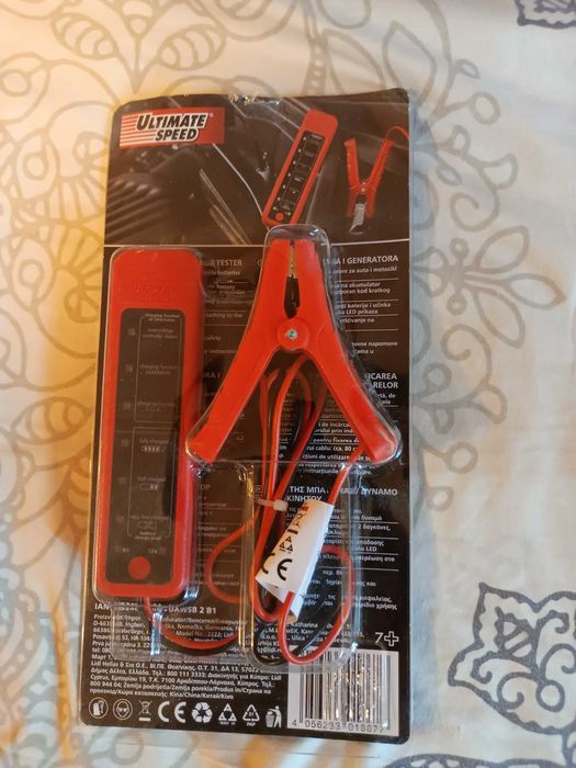 Ampermetru  test încărcare baterie auto.Cabluri auto.