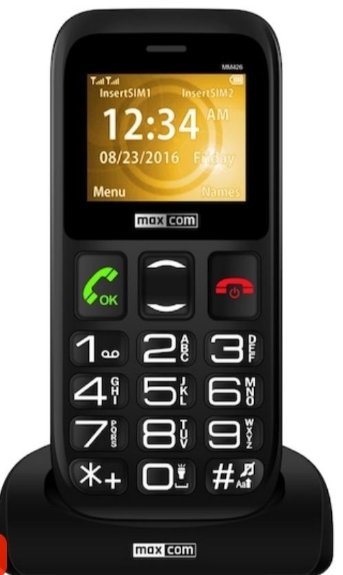 Telefon mobil MaxCom Comfort MM 426, Dual SIM, Black + S