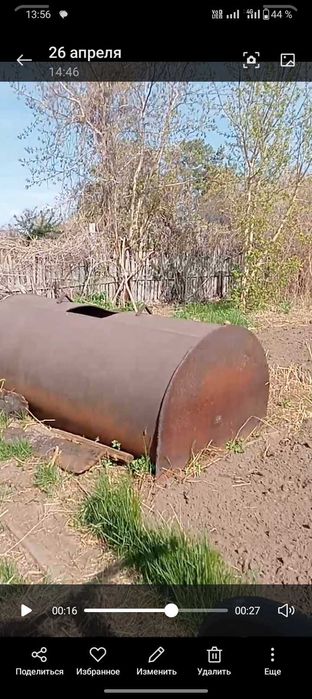 Садовая бочка под воду металлическая