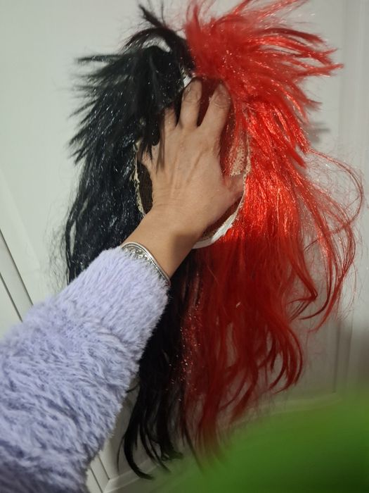 Peruca pune Halloween 50 cm lungime