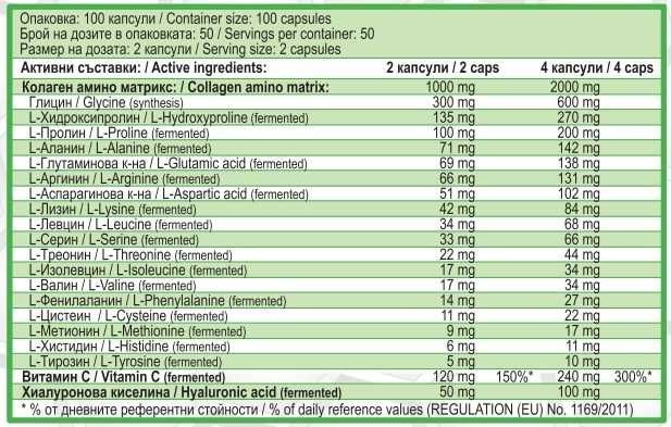 КОЛАГЕН МАТРИКС + Хиалурон 100 caps